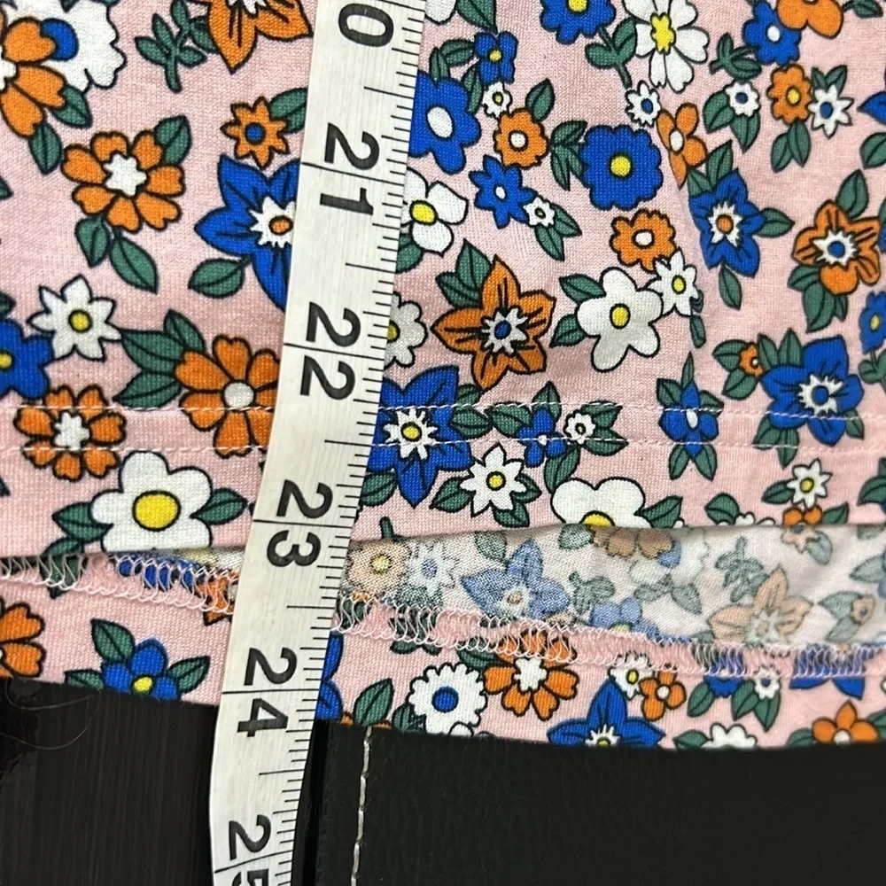 Tory Burch Polo MERCERIZED COTTON SLEEVELESS RIBBON WILD PRINTED FLOWER Top XL